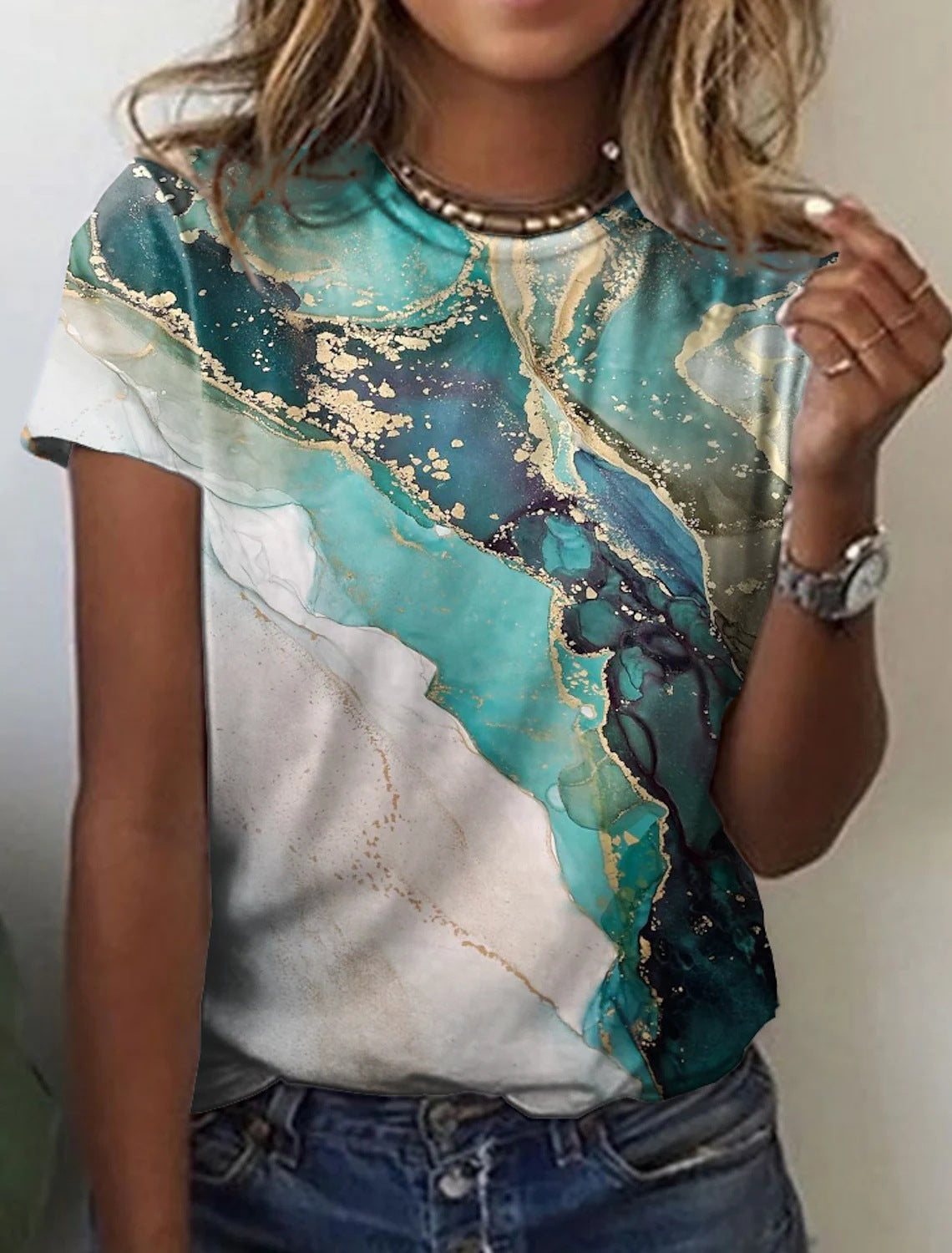 Retro Print Short Sleeves