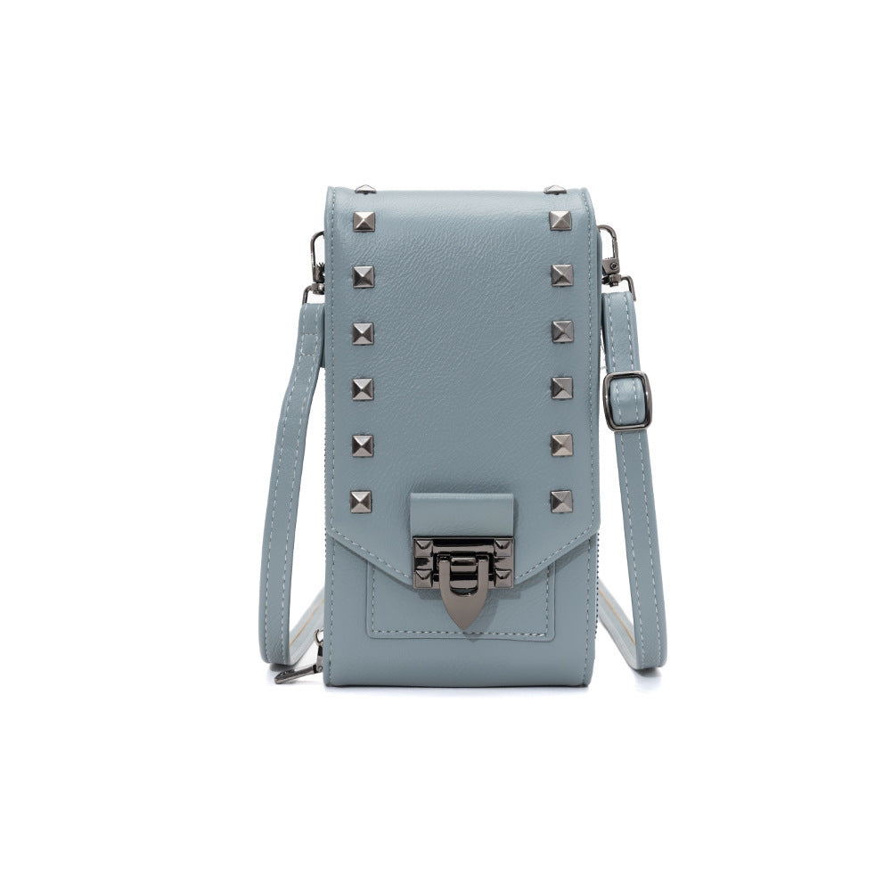 Rivet Design Shoulder Bags - Mobile Phone Handbag Solid Color Crossbody Bags Women
