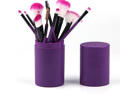 12pcs Makeup Brush Set - Blush Eyeshadow Eyelash Highlighter Makeup Brush