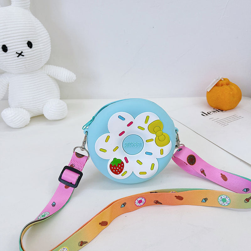 Silicone Portable Crossbody Bags - Fruit Donut Shoulder Bag