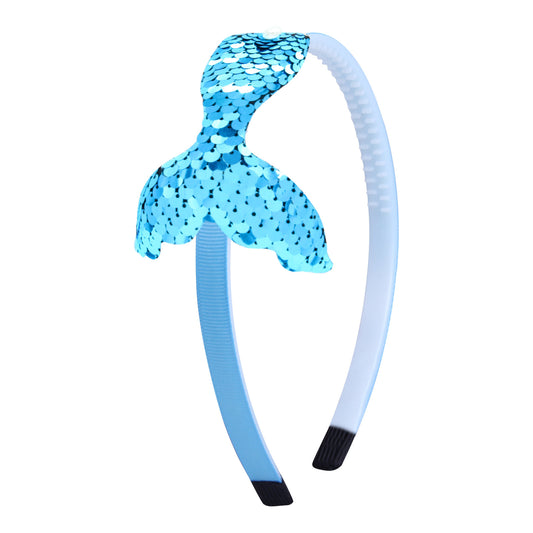 Sequined Hair Accessories - Mermaid Tail Flip Headband, Non-slip Manual Hairpin
