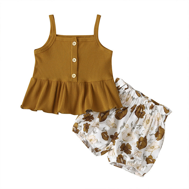 ☀️ Girls Summer Clothing Set – Printed Sleeveless Tank Top + Shorts 2-Piece Outfit! Girls Summer Clothes, Kids 2 Piece Outfit, Toddler Girl Set, Summer Tank Top, Girls Shorts Set, Baby Girl Clothing, Kids Summer Wear - JumoShop