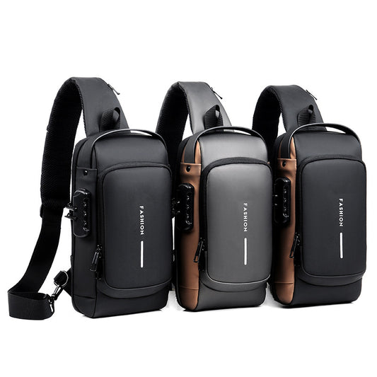 Anti-theft Large Capacity Diagonal Chest Bag - Rechargeable Password