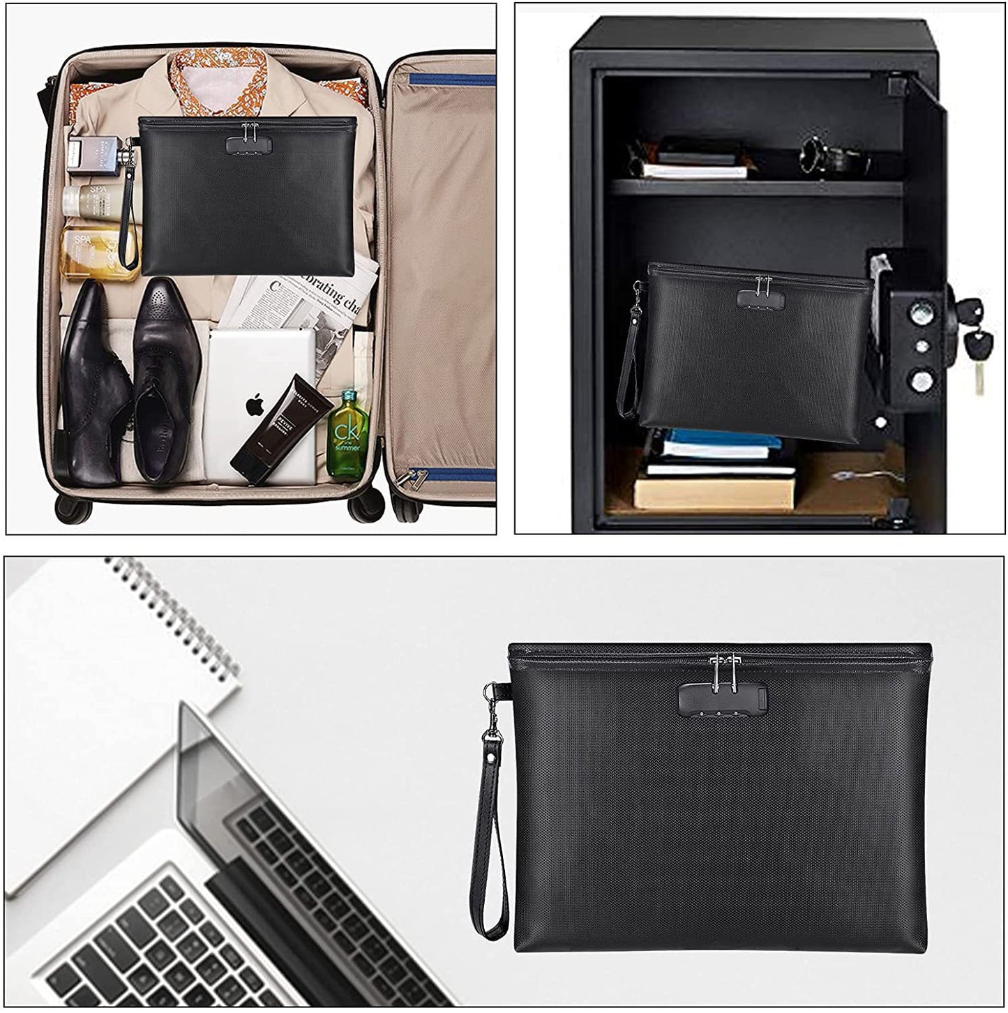 Zippered File Bag - Liquid Silicone Fire Protection Data File Buggy Bag
