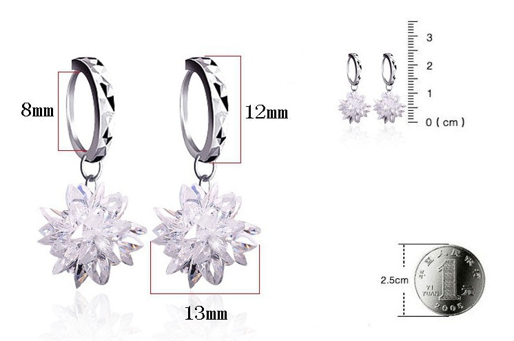 Pure Beauty Ice 925 Silver Earrings - Hypoallergenic non-fading earrings