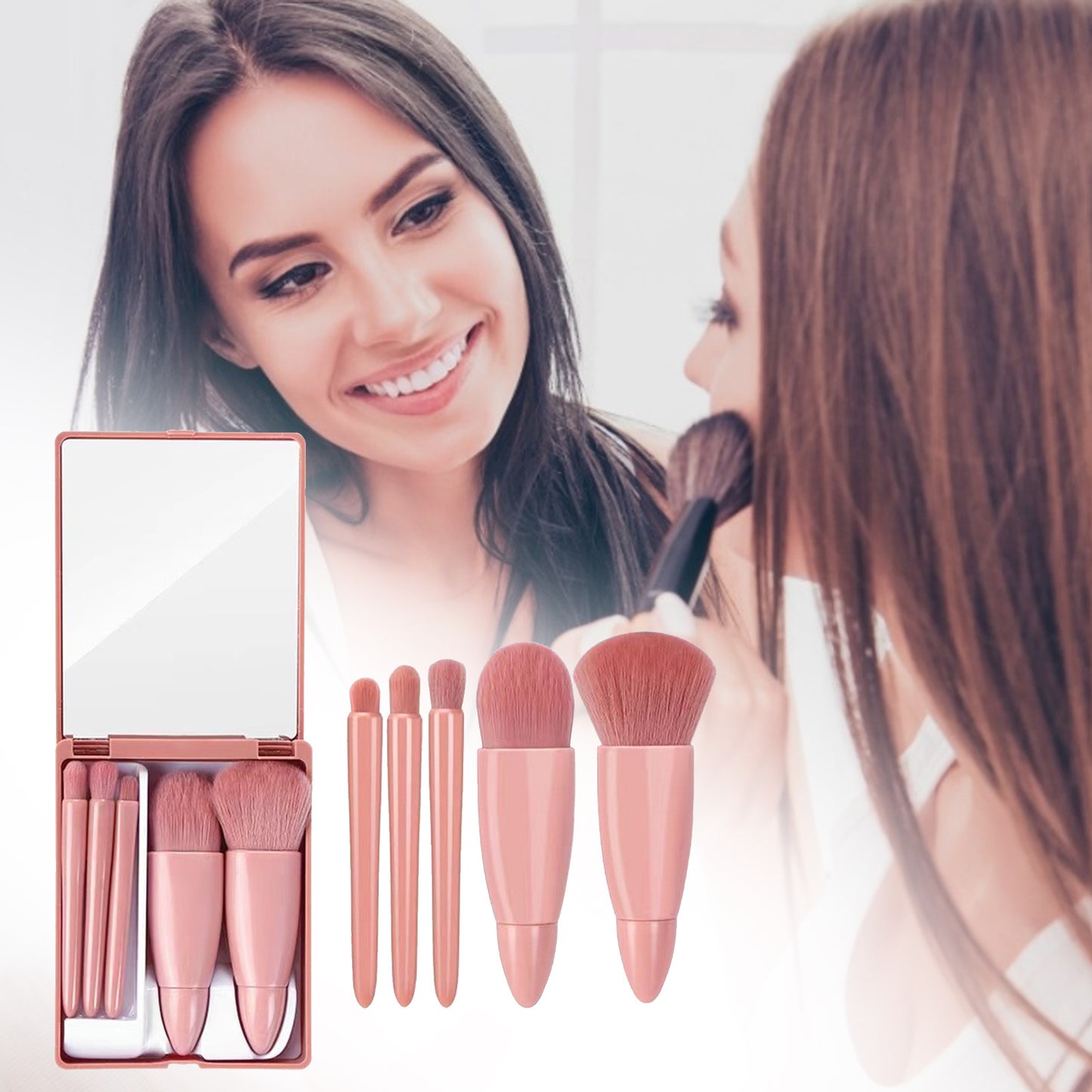 5Pcs Makeup Brushes Tool Set Cosmetic Powder Eye Shadow Foundation Blush Blending Make Up Brush - JumoShop