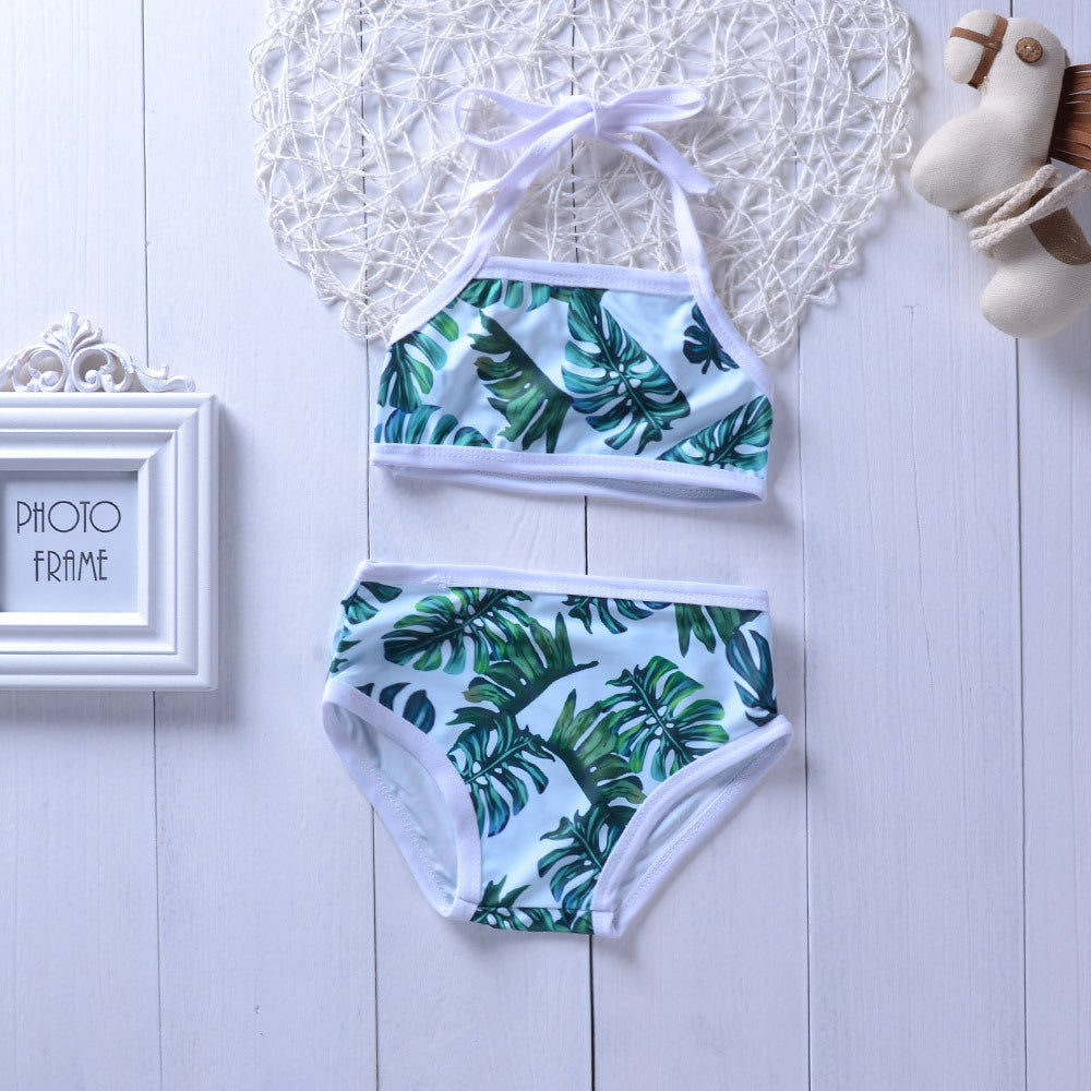 Baby Girls Swimsuit -- 2PCS Summer Kids Split Swimwear Girls