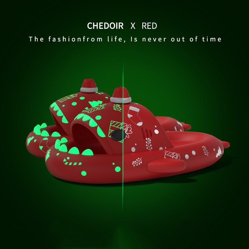 Halloween And Christmas Shoes - Non-slip Bathroom Slippers