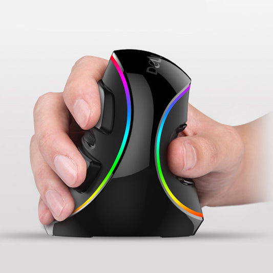 Anti-Mouse Hand Wired Mouse - Vertical Ergonomic Snail RGB