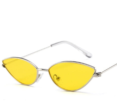 Cute Sexy Retro Cat Eye Sunglasses - Women Metal Triangle Vintage Cat eye Sun Glasses Female