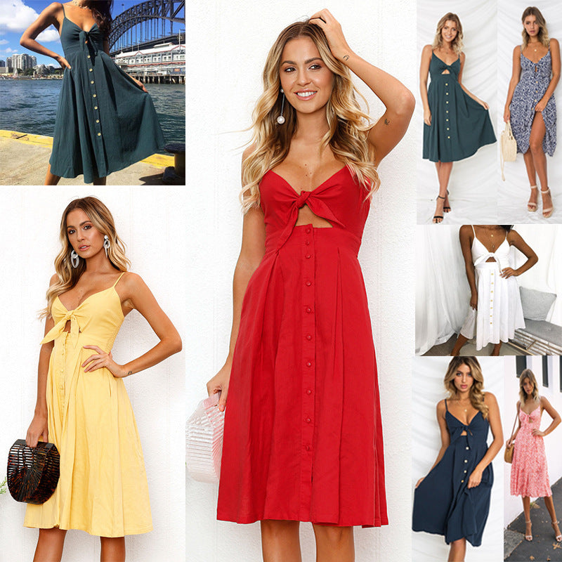 Summer Sleeveless Backless Strap Long Close-fitting Dresses - Sheath Female Party Evening Dresses Vestidos