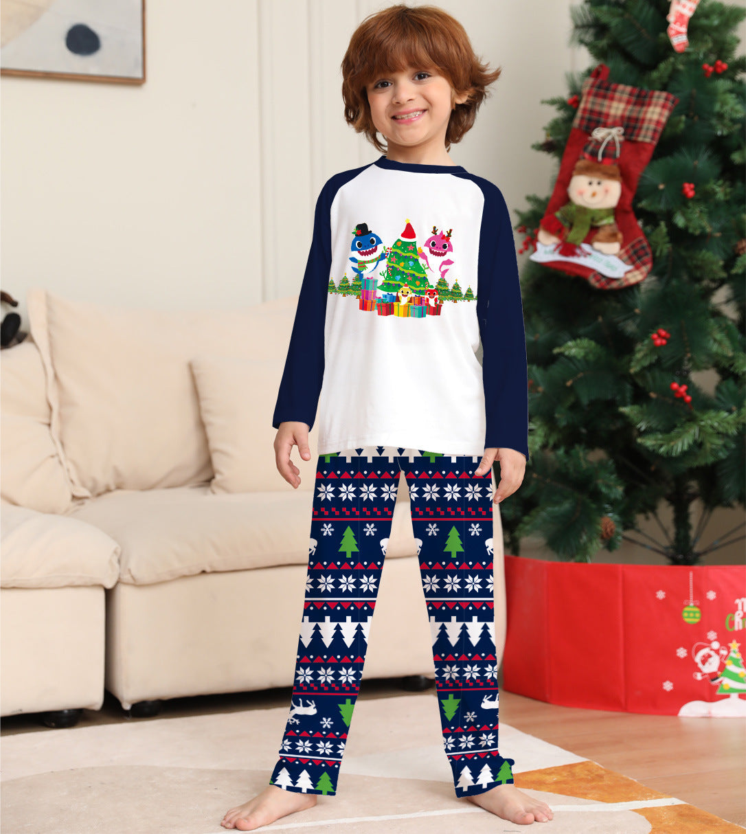 Family Matching Christmas Pajamas Set - Xmas Long Sleeve Sleepwear Nightwear For Couples Kids Baby