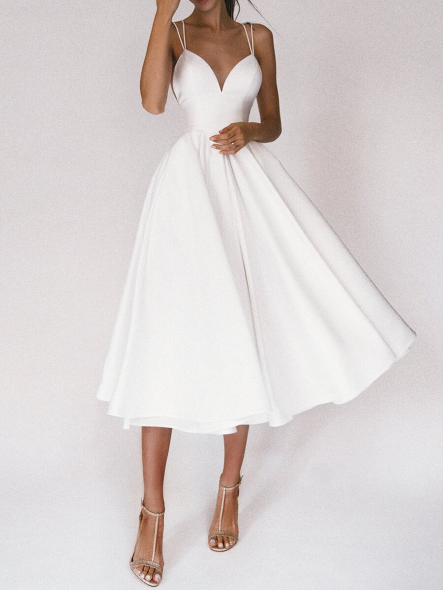 Sexy V-neck Suspender Dress - Summer Fashion A-Line Long Dresses For Women