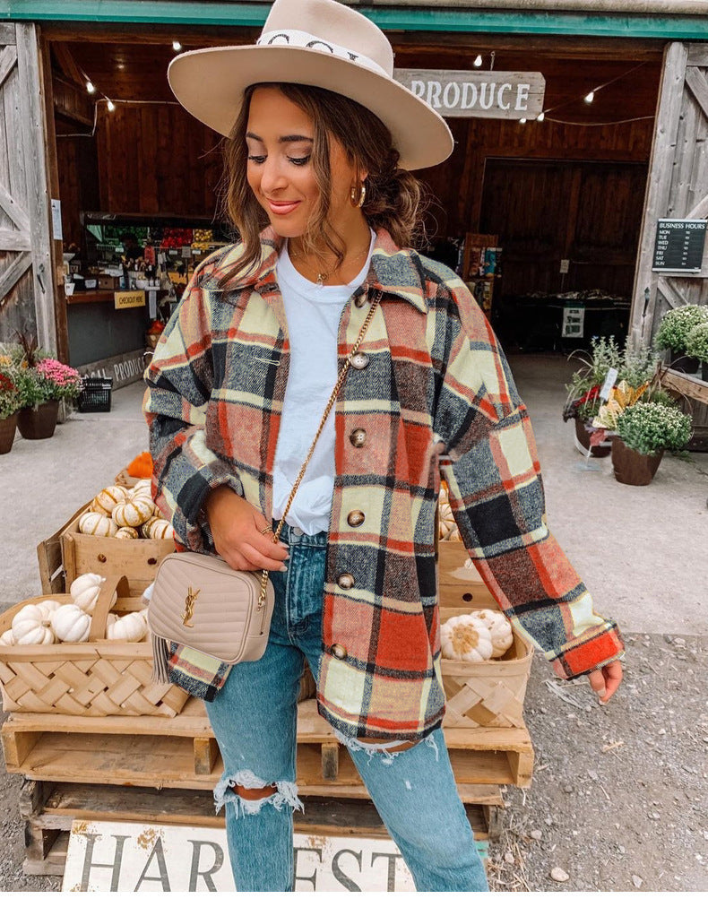 New Fashion Big Plaid Shirt