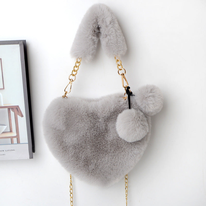 Love Bags - Soft Plush Handbags for Women, Valentine's Day Party Bag