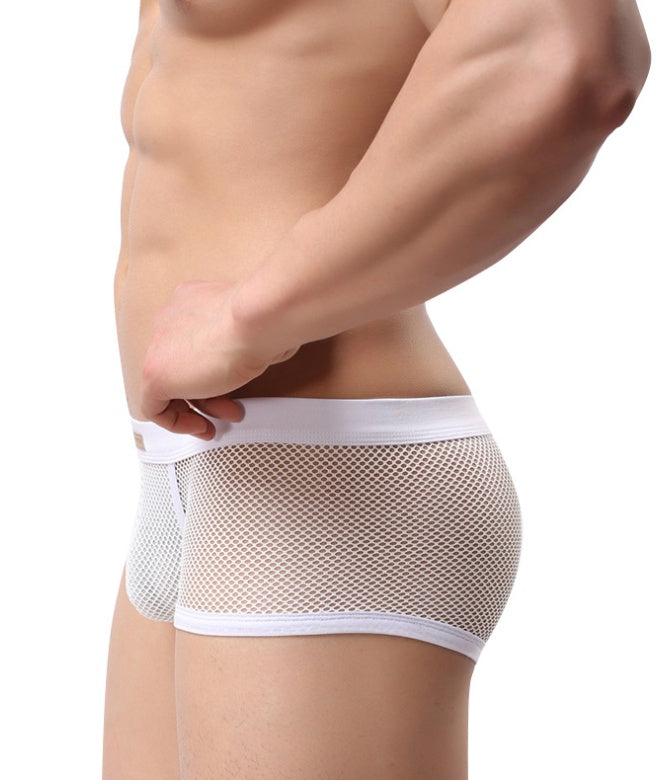 Men's Underwear - Sexy Men's Boxer Pants Large Mesh Mesh Breathable Sexy Men's Underwear