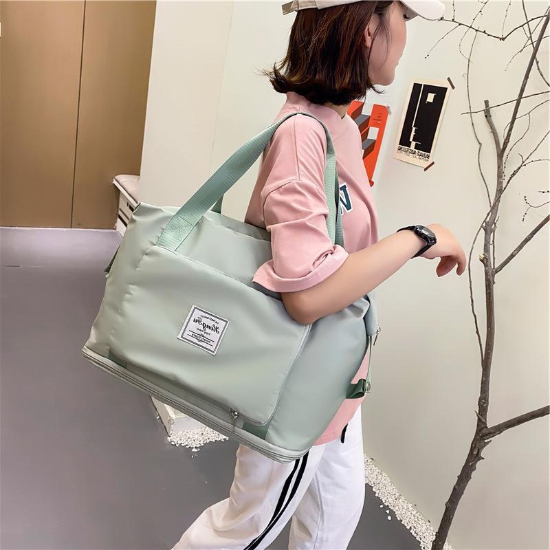 Foldable Storage Travel Bag - Waterproof Large Capacity Gym Fitness Bag,  Weekender Overnight For Women