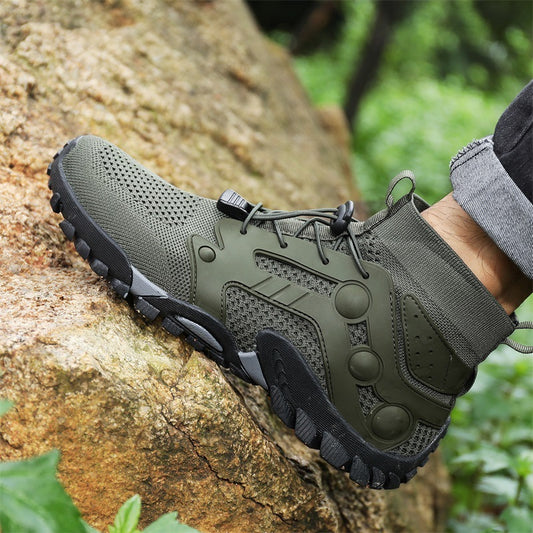 Outdoor Large Sized Hiking Shoes - Men's Lightweight High-top