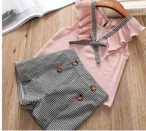 Summer Children Clothing Set - Big Bow T-Shirt & Shorts  Set