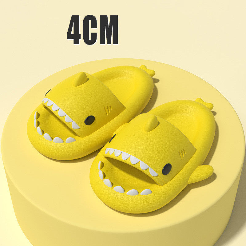 Adult's Slippers Indoor - Outdoor Funny Shark Cartoon