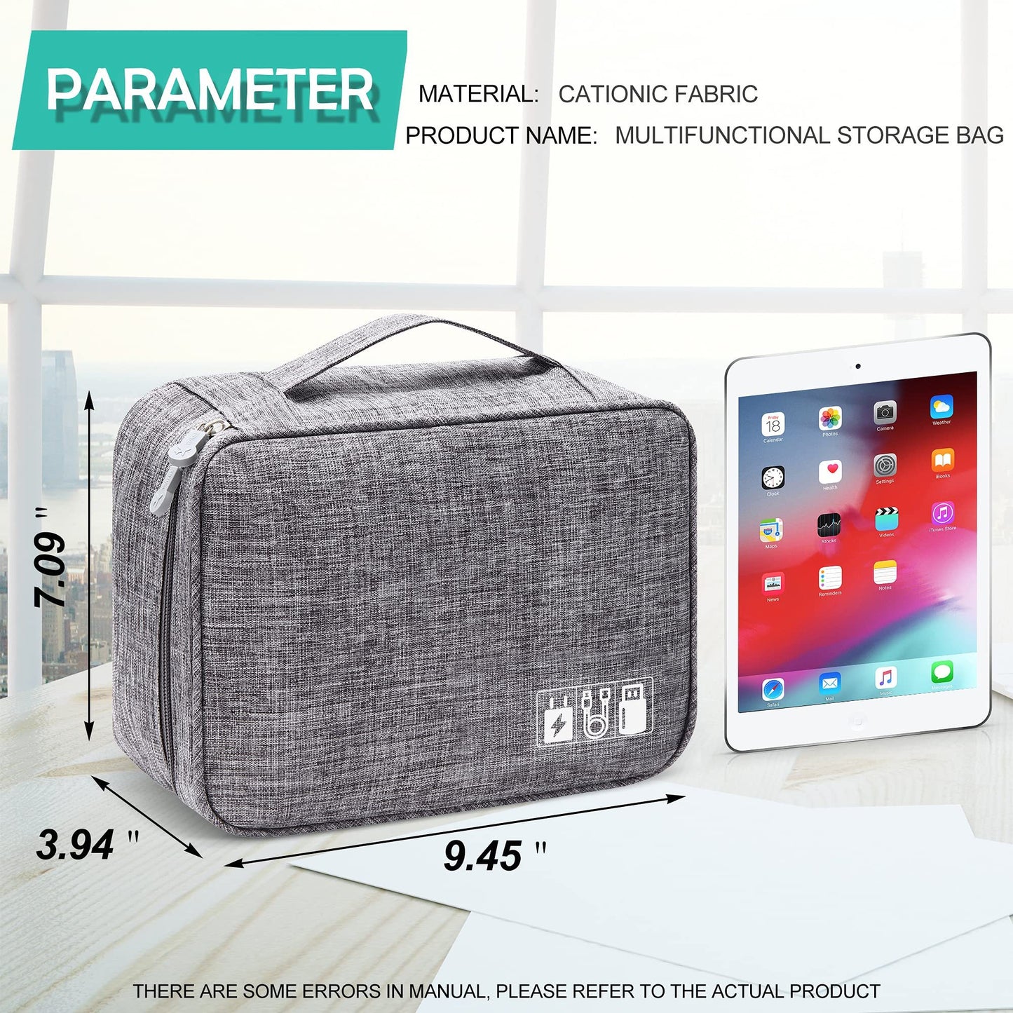 Electronics Organizer Travel Bag - Cable Organizer Waterproof Portable Digital Storage Bag Electronic Accessories Case - JumoShop