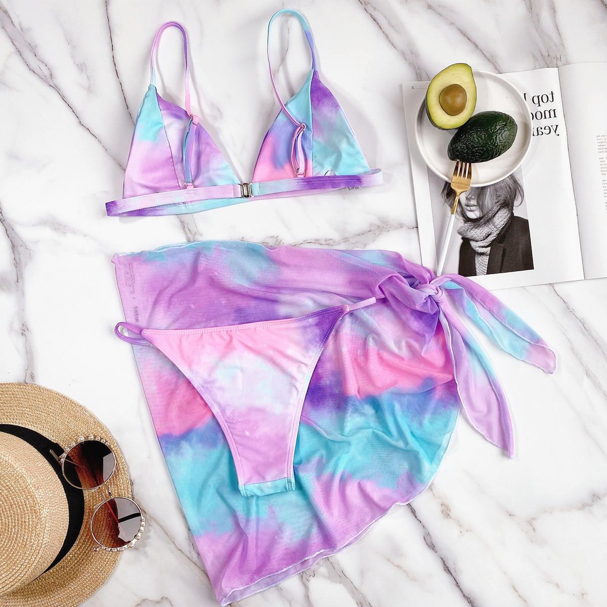 Women's Swimwear - Triangle Micro Bikini Set