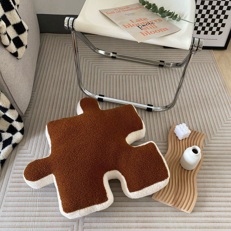 Fashion Stuffed Creative Puzzle Shaped Pillow - Modern Spliceable Cushion Throw Pillow Living Room Waist Cushion Home Decoration