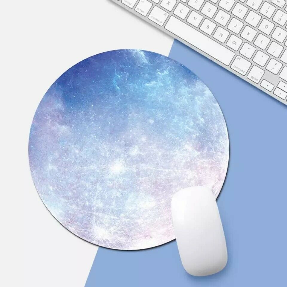 Space Round Mouse Pad - PC Gaming Non Slip Mice Mat For Laptop Notebook Computer Gaming Mouse Pad