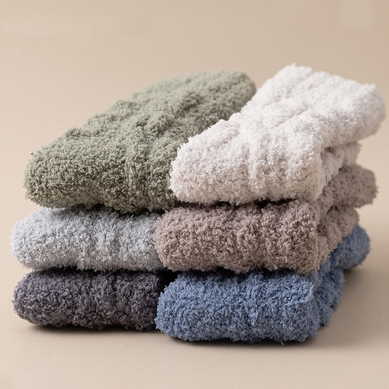 Winter Warm Fuzzy Coral Fleece Socks - Women Men Velvet Thickened Home Sleepping Floor Socks