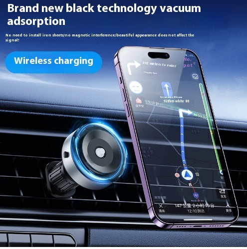 Intelligent Mobile Phone Holder - Double-Sided Car Mount Magnetic Universal Adsorption Bracket Vacuum Adsorption Stable For Phone