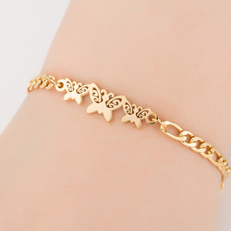 Gold Charms Bracelet Femme Stainless Steel Women Jewelry - Lucky Origami Elephant Bracelets Friendship Gifts