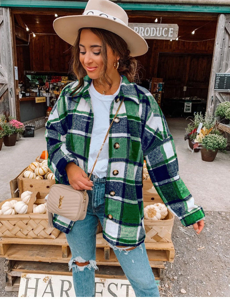New Fashion Big Plaid Shirt