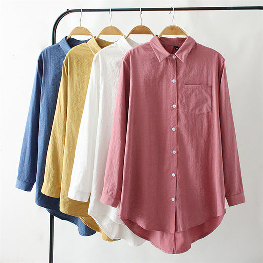 Large Size Women Shirt - Plus Size Spring Shirt