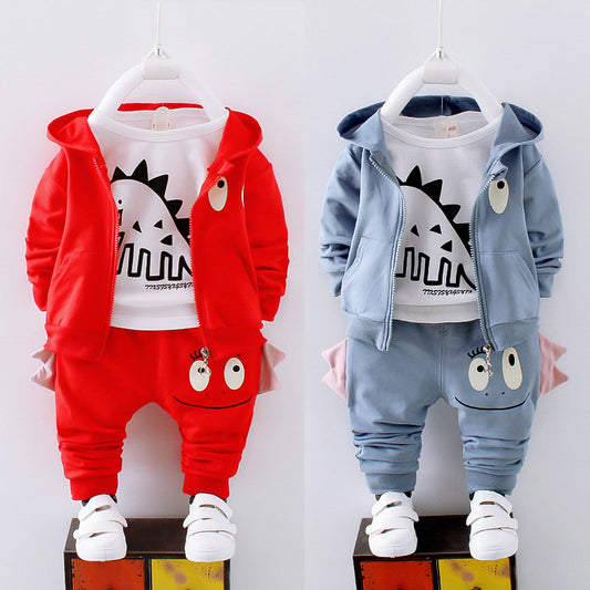 Stylish & Comfy Cotton Boys' 3 Pieces Dino Inspired Outfit – Perfect for All Seasons! Cotton Children's Clothing Boys Autumn Clothing Summer Spring Clothing Boys - JumoShop