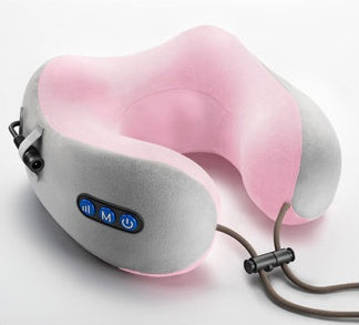 Gold U-type Massage Pillow - Multi-function Shoulder Cervical Car Neck Guard