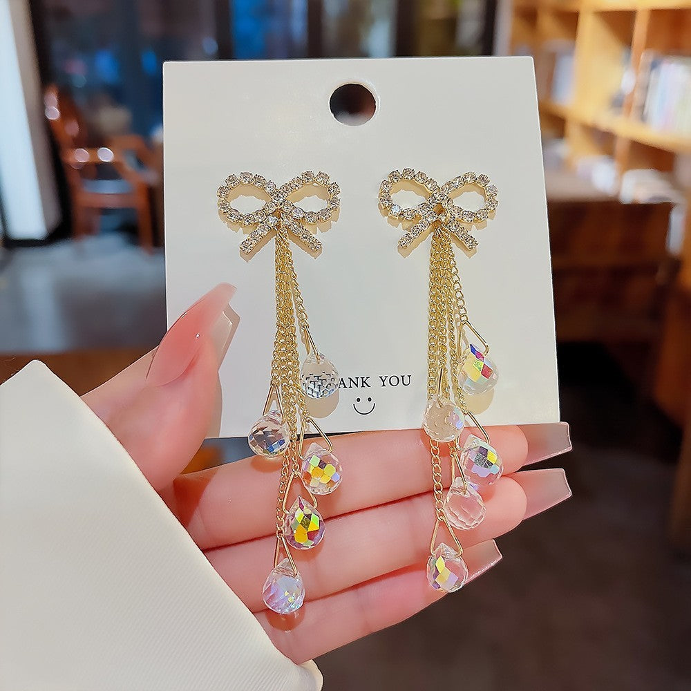 Sterling Silver Needle Light Luxury Pearl Earrings - Graceful Personality