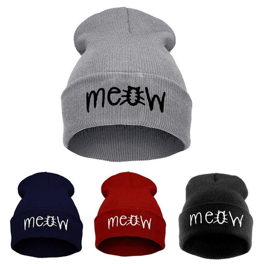 Casual Autumn Hip Hop Hats Knitted Wool Beanies Hat - Warm Winter Hat For Women Beanie Winter Caps