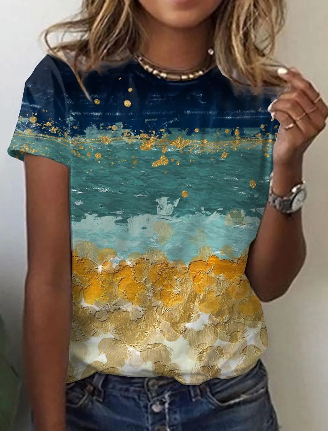 Retro Print Short Sleeves