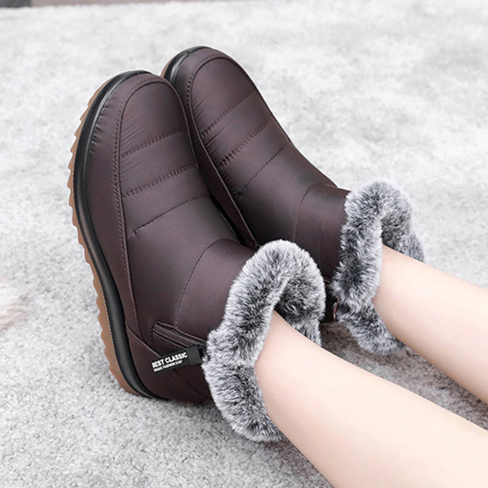Winter Snow Boot With Side Zipper For Women