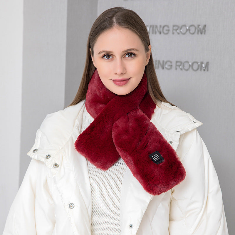 Heating Scarf USB Electric Heated Neck Wrap - Temperature Control Neck Warmer For Women Men