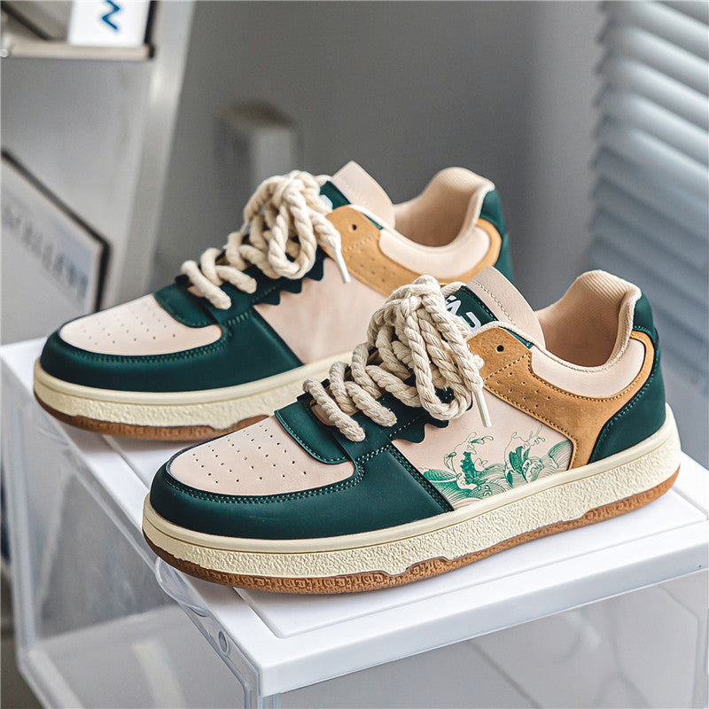 Lace-up Casual Shoes - Men Soft Thick Sole