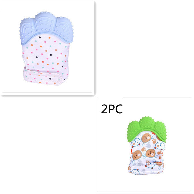 Baby Teether Anti-Bite Silicone Molar Gloves -  children's sound toys