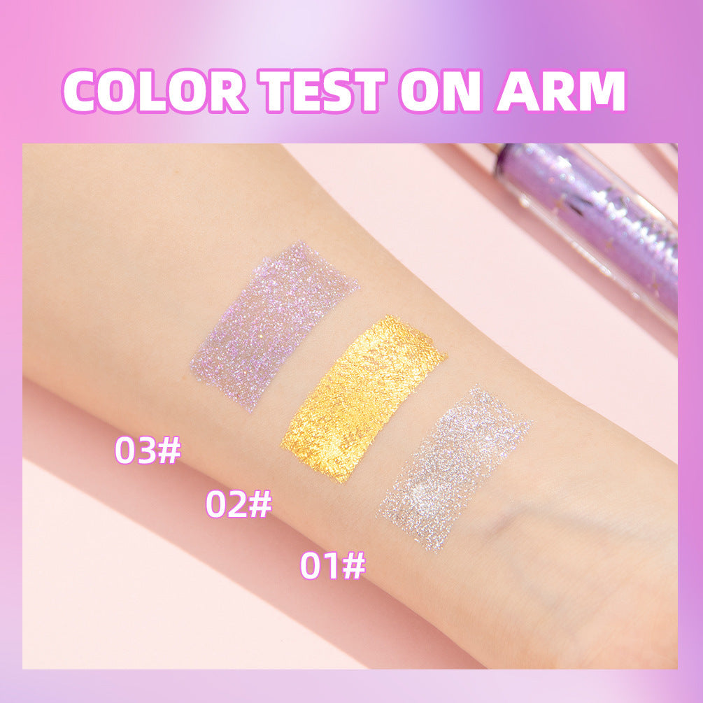 Violet Glitter Lash Mascara - Curling Extension Fast Dry Sequins Eye Black
