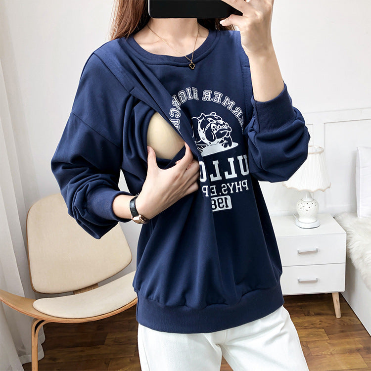 Breastfeeding Sweatshirt - Hoodie For Pregnant Women and Nursing Mom