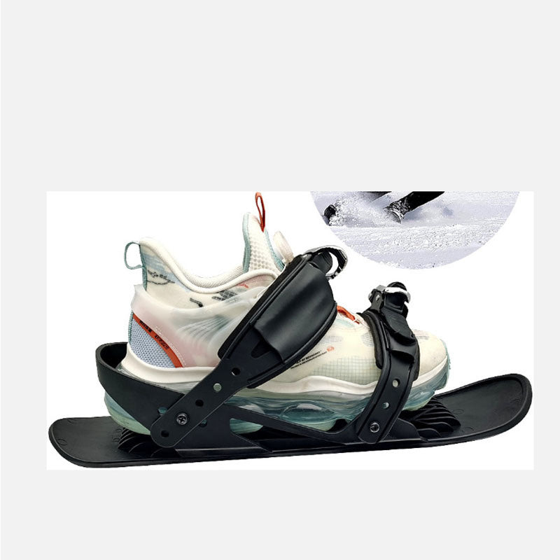 Mini Ski Skates Portable - Short Skiboard Adjustable Skates Shoes For Snow
