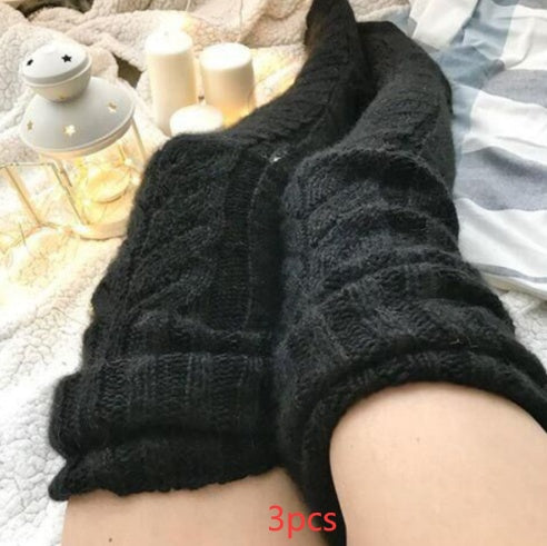 Knitted Long Socks - Over the knee lengthened stockings