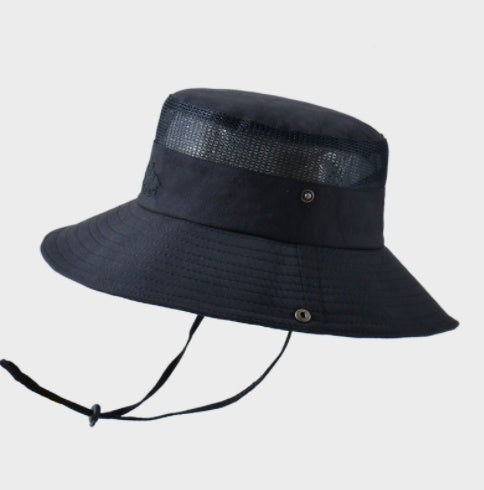 Solid Color Big Brim Sun Hat - Outdoor Mountaineering Protection