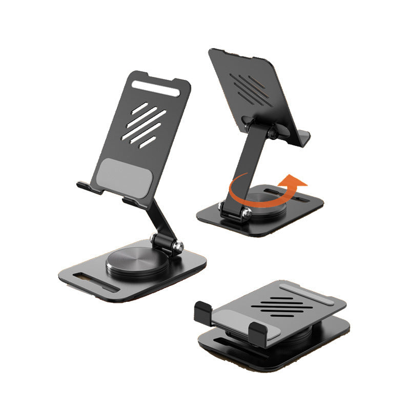 360 Degrees Rotate Metal Desk Mobile Phone Holder Stand - For Phone Pad Adjustable Desktop Tablet Holder Table Cell Phone Stand