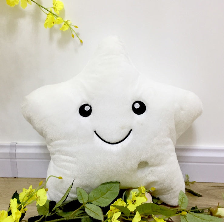 Luminous LED Star Plush Pillow – Light-Up Colorful Cushion for Kids & Gifting Delight