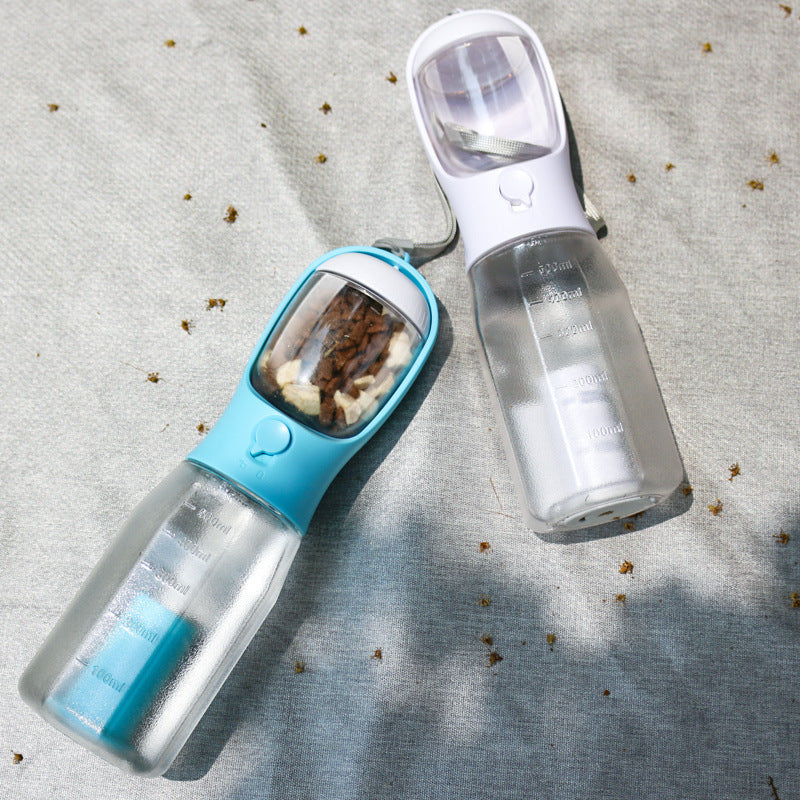 Portable Cat Dog Water Bottle Food Feeder Drinker Poop Dispenser 3 In 1 Leak-proof Multifunctional Dog Water Bottle Pet Products - JumoShop